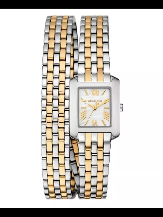 Michael Kors Two-Tone Gold and Silver Wrap Bracelet Watch